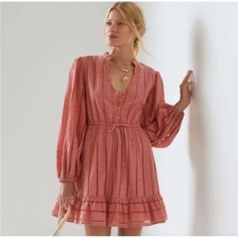 Anthropologie Forever That Girl Eyelet Dress Large